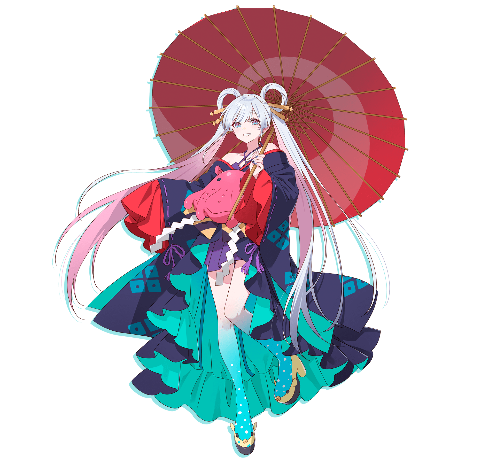 乙姫をモチーフにした衣装をまとう月見ヤチヨ